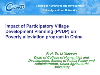 Impact of Participatory Village Development Planning (PVDP) on Poverty alleviation program in China