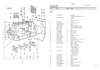 HURLIMANN xt-911 Tractor Parts Catalogue Manual Instant Download