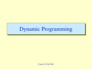 Dynamic Programming