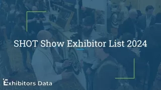 SHOT Show Exhibitor List 2024