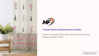 Curtain Fabric Manufacturers in India