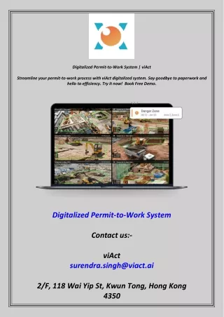 Digitalized Permit-to-Work System  viAct