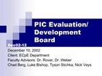 PIC Evaluation