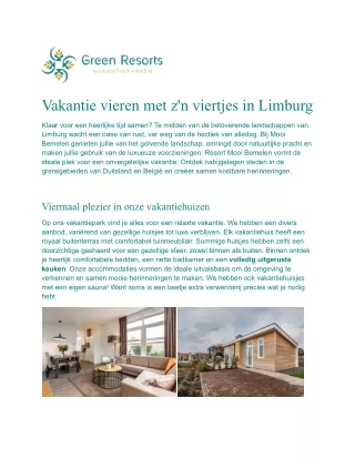 Vakantiehuis in Limburg 4 personen