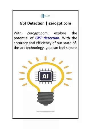 Gpt Detection Zerogpt.com