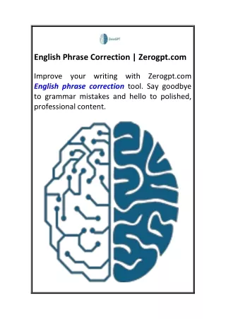 English Phrase Correction  Zerogpt.com