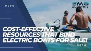 Cost-Effective Resources that Bind Electric Boats for Sale!