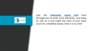 Character Count Tool  Zerogpt.com