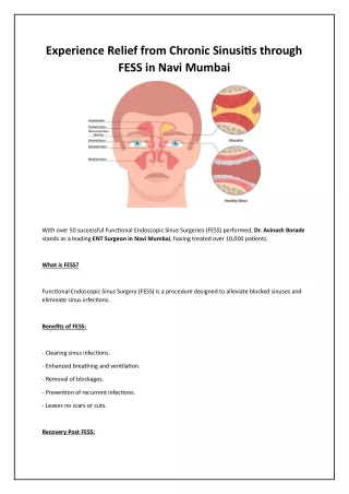 Experience Relief from Chronic Sinusitis through FESS in Navi Mumbai