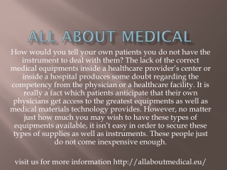 All about medical