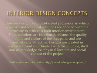 Interior design concepts