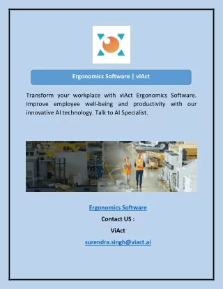 Ergonomics Software | viAct