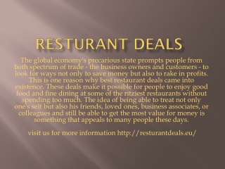 Resturant deals