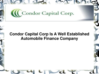 Condor Capital Corp Reviews | Condor Capital Corp