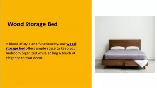 Wood Storage Bed