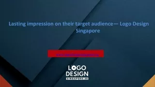 Lasting impression on their target audience — Logo Design Singapore