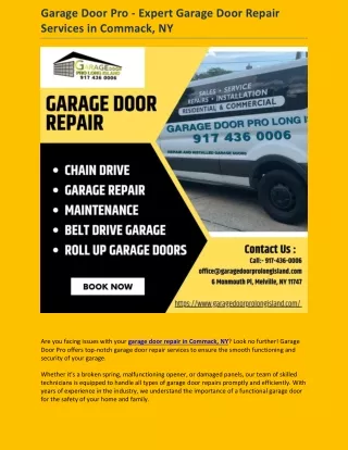 Garage Door Pro - Expert Garage Door Repair Services in Commack, NY