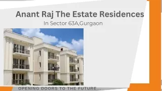 Anant Raj Residences Sector 63 A E-brochure