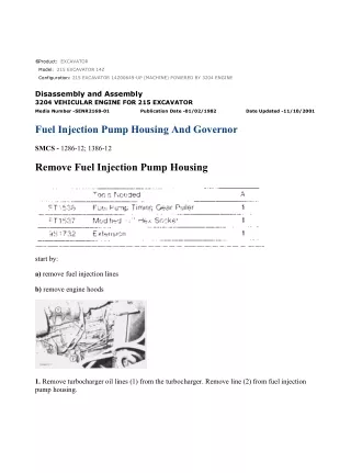 Caterpillar Cat 215 EXCAVATOR (Prefix 14Z) Service Repair Manual Instant Download (14Z00649 and up)