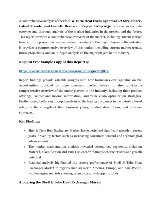 Shell & Tube Heat Exchanger Market Size, Share, Latest Trends, and Growth 2036