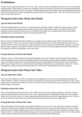 Mengenal Jenis-Jenis Mesin Slot yang Paling Menguntungkan