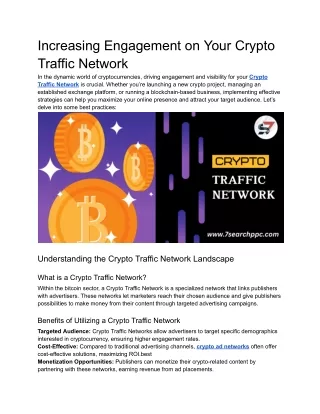 Increasing Engagement on Your Crypto Traffic Network