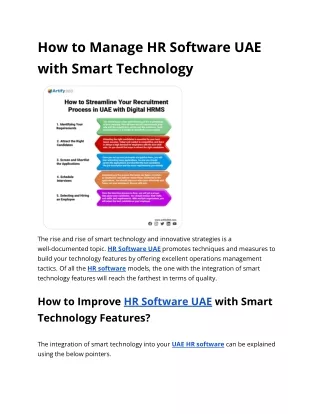 How to Manage HR Software UAE with Smart Technology