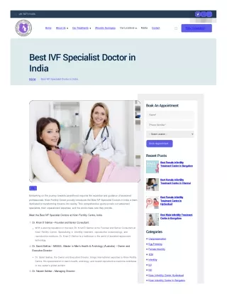 Best IVF Specialist Doctor in India | Kiran Infertility Centre