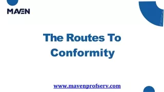 The Routes To Conformity