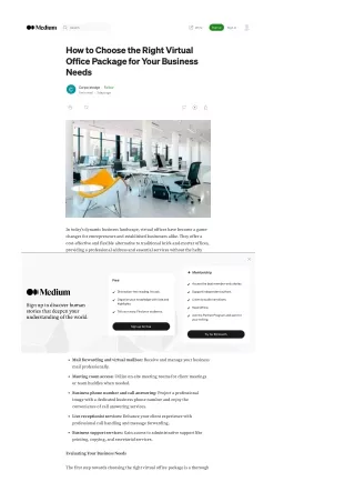 How to Choose the Right Virtual Office Package for Your Business Needs