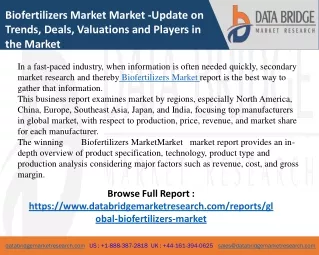 Biofertilizers Market r