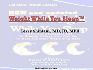 Lose Weight While You Sleep