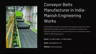 Conveyor Belts Manufacturer in India, Best Conveyor Belts Manufacturer in India