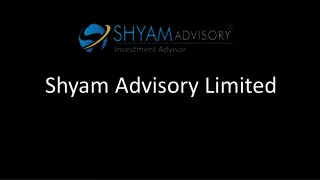 Share Market Tips | Shyamadvisory.com