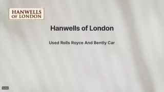 New Collection Hanwells of London