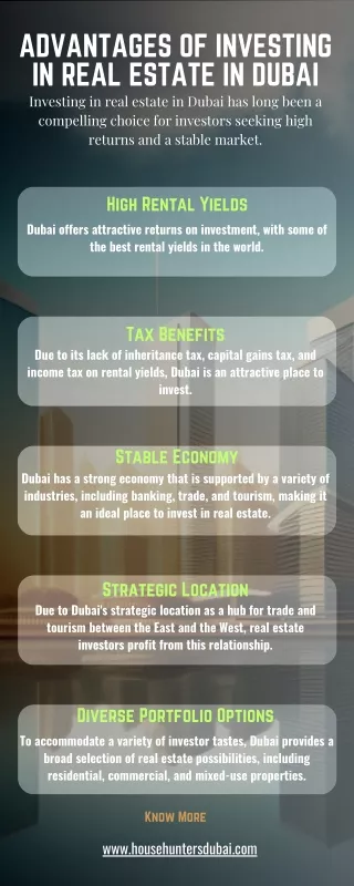 Advantages of Investing in Real Estate in Dubai