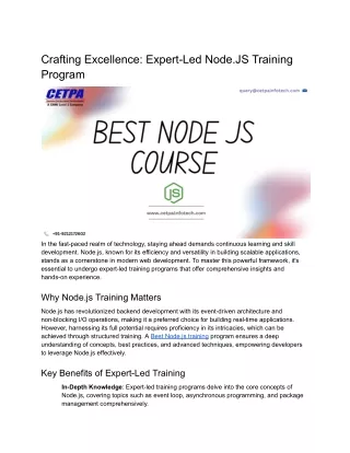 Crafting Excellence_ Expert-Led Node.js