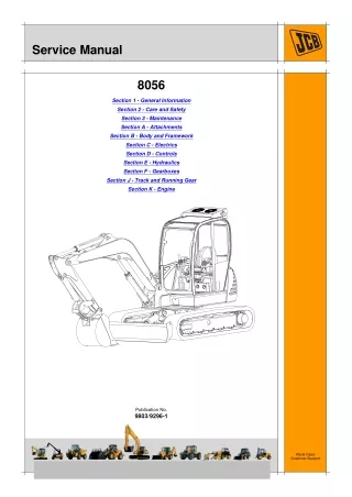 JCB 8056 MINI CRAWLER EXCAVATOR Service Repair Manual