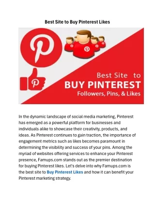 Best Site to Buy Pinterest Likes