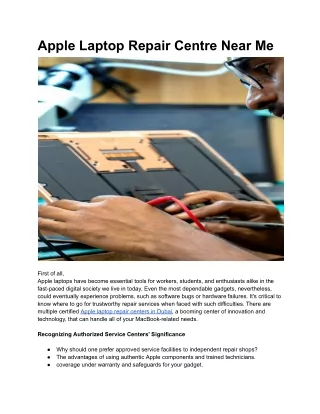 Apple Laptop Repair Centre Near Me