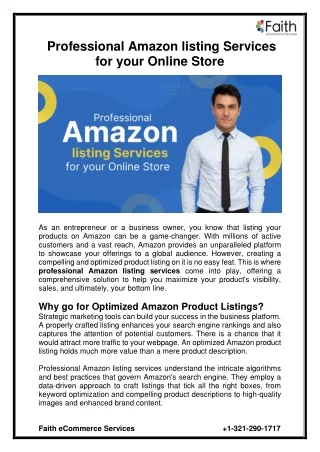 Professional Amazon listing services for well-rounded growth in your online store