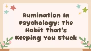 Avoid Rumination
