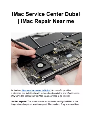 iMac Service Center Dubai _ iMac Repair Near me