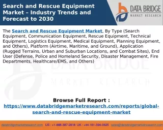 Search and Rescue Equipment Market