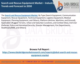 Search and Rescue Equipment Market