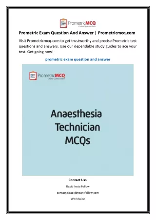 Prometric Exam Question And Answer Prometricmcq