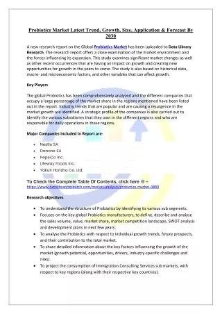 Probiotics Market