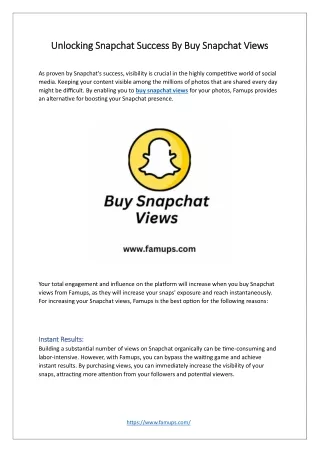 Unlocking Snapchat Success By Buy Snapchat Views