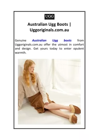 Australian Ugg Boots  Uggoriginals.com.au