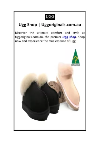 Ugg Shop Uggoriginals.com.au